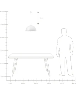 Sale Lampa wisząca CETINA Metal Biały Wszystkie Lampy|Lampy Wiszące