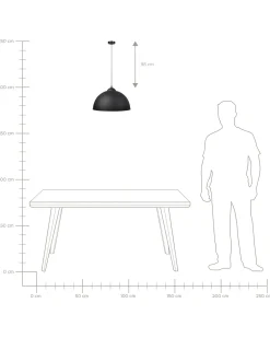 Online Lampa wisząca CETINA Metal Czarny Wszystkie Lampy|Lampy Wiszące