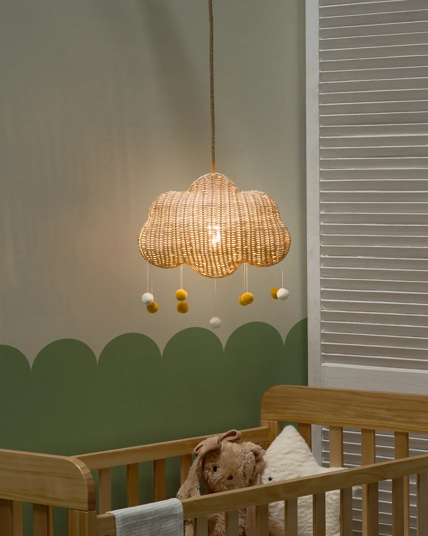 Lampa wisząca Chmurka ONON Rattan Naturalny