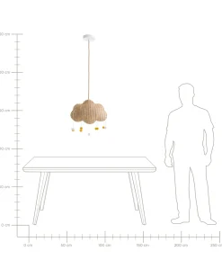 Lampa wisząca Chmurka ONON Rattan Naturalny