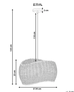 Outlet Lampa wisząca COAMO Rattan Wszystkie Lampy|Lampy Wiszące