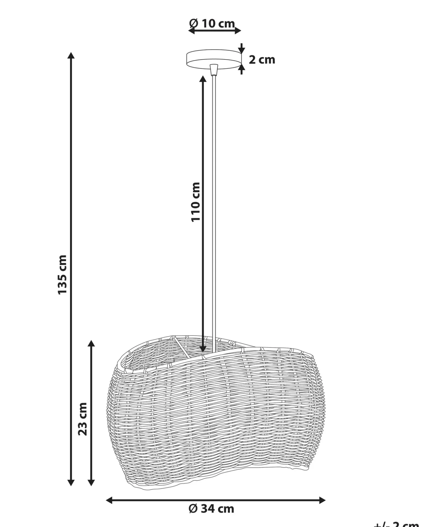 Outlet Lampa wisząca COAMO Rattan Wszystkie Lampy|Lampy Wiszące