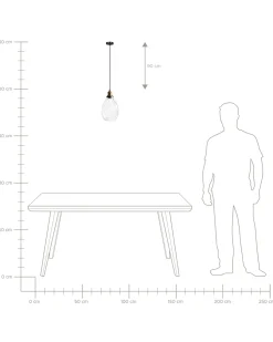 Discount Lampa wisząca COOSA Szkło Przezroczysty Wszystkie Lampy|Lampy Wiszące