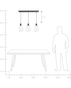 Online Lampa wisząca COOSA Szkło Przezroczysty Wszystkie Lampy|Lampy Wiszące
