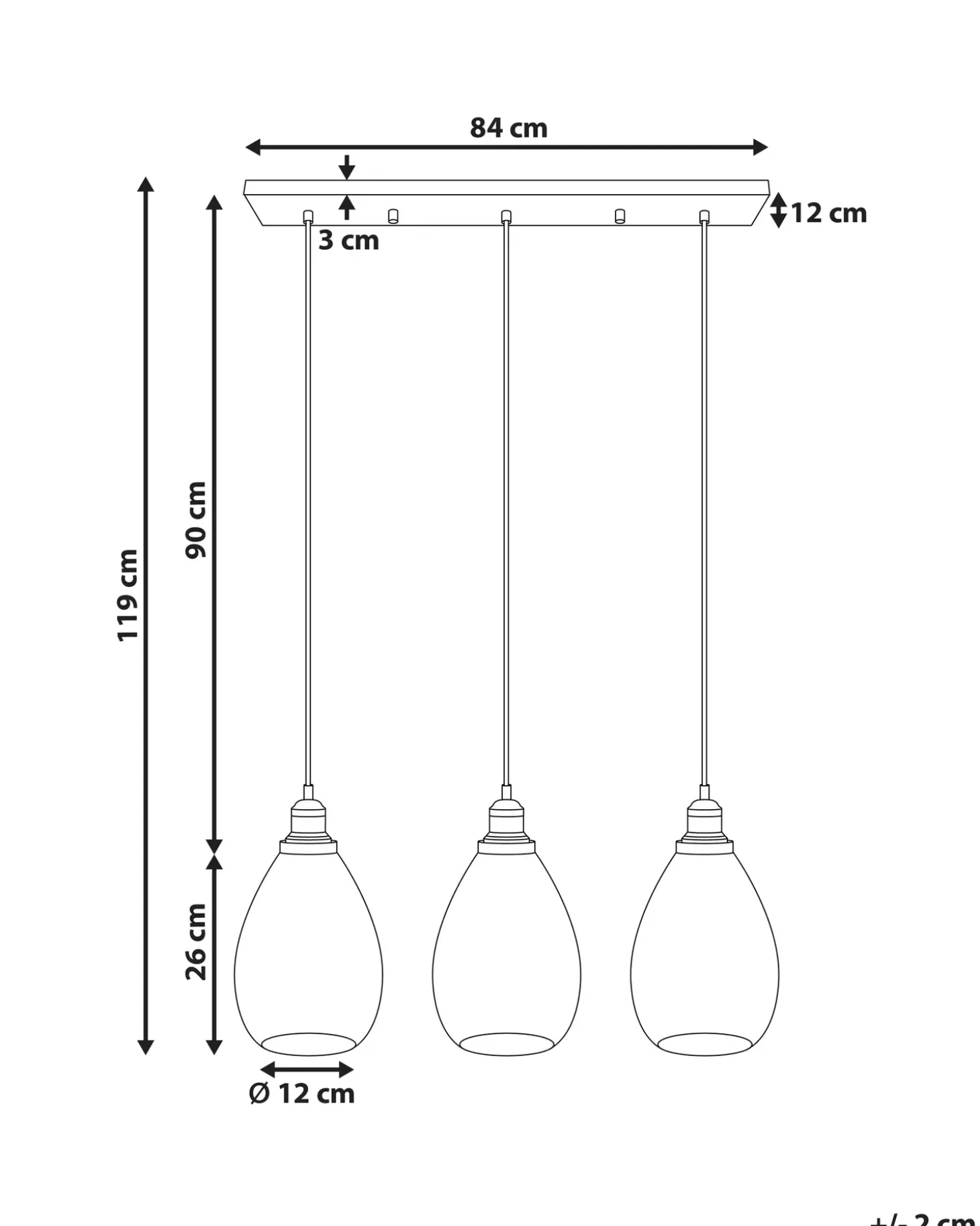 Online Lampa wisząca COOSA Szkło Przezroczysty Wszystkie Lampy|Lampy Wiszące
