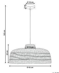 Clearance Lampa wisząca CUVO Plecionka Naturalny Wszystkie Lampy|Lampy Wiszące