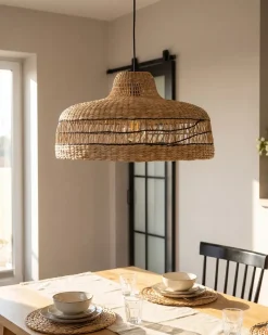 Clearance Lampa wisząca CUVO Plecionka Naturalny Wszystkie Lampy|Lampy Wiszące