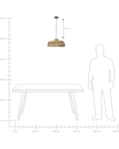 Clearance Lampa wisząca CUVO Plecionka Naturalny Wszystkie Lampy|Lampy Wiszące