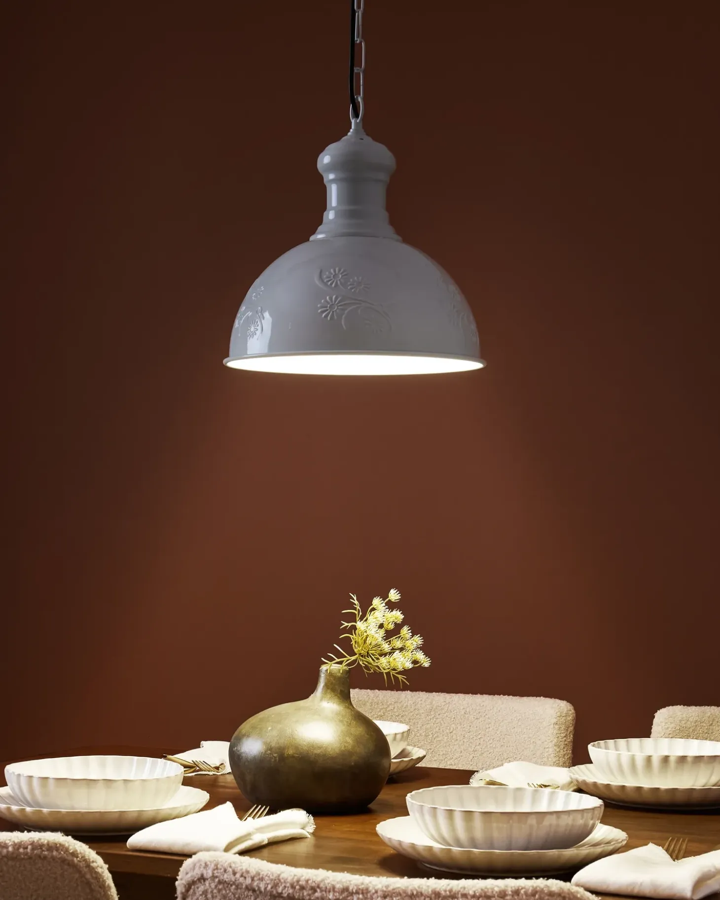 Discount Lampa wisząca DIDESSA Metal Złamana biel Wszystkie Lampy|Lampy Wiszące
