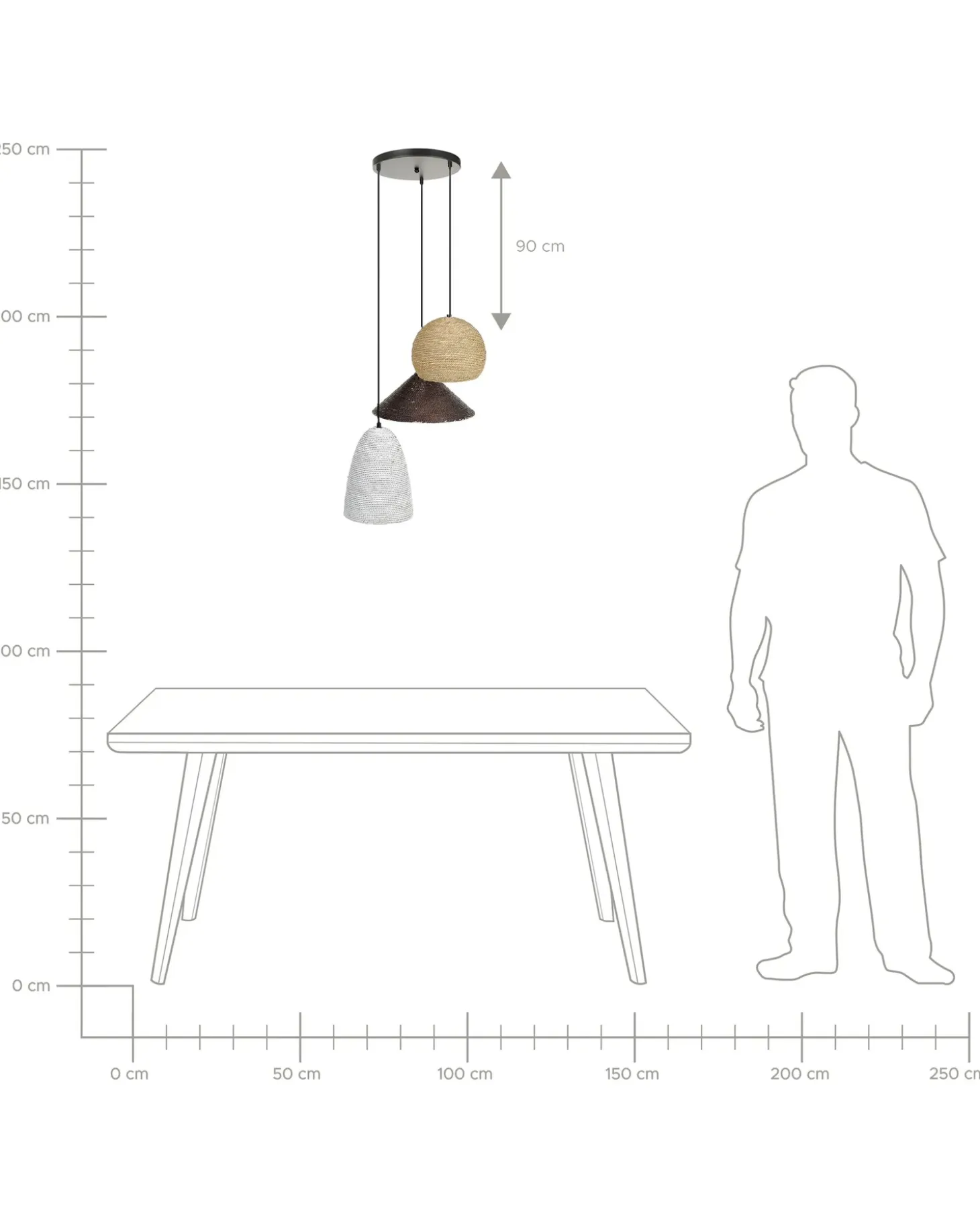Clearance Lampa wisząca ENDRICK Plecionka Naturalny Biały Brązowy Wszystkie Lampy|Lampy Wiszące
