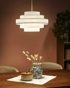 Hot Lampa wisząca EREBATO Len Złamana biel Wszystkie Lampy|Lampy Wiszące