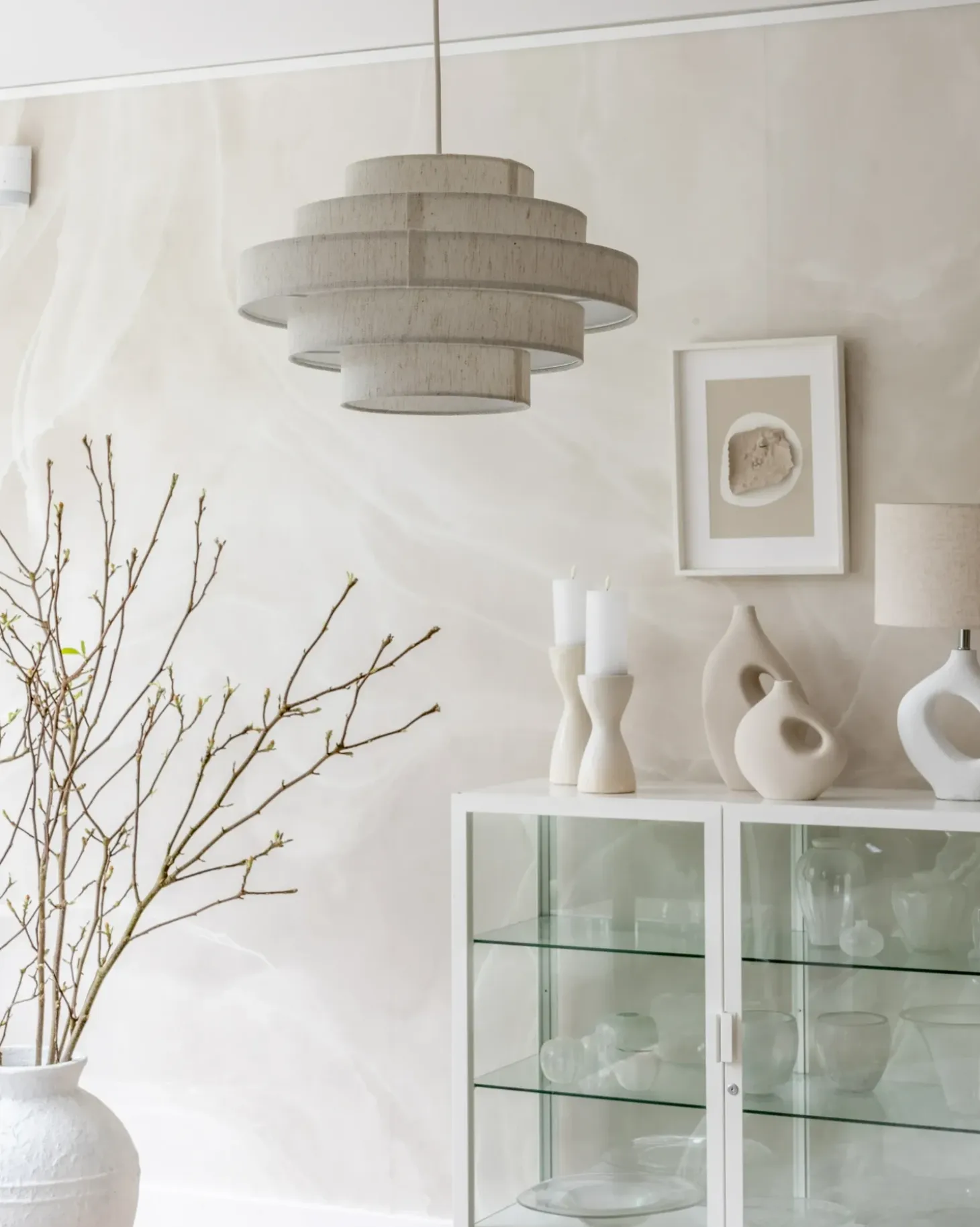 Hot Lampa wisząca EREBATO Len Złamana biel Wszystkie Lampy|Lampy Wiszące