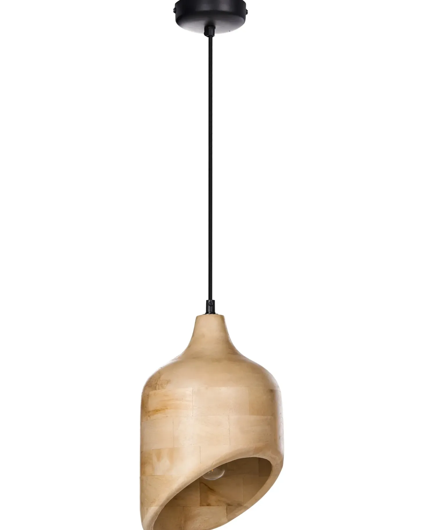 Outlet Lampa wisząca GANDAKI Drewno mango Jasno Wszystkie Lampy|Lampy Wiszące