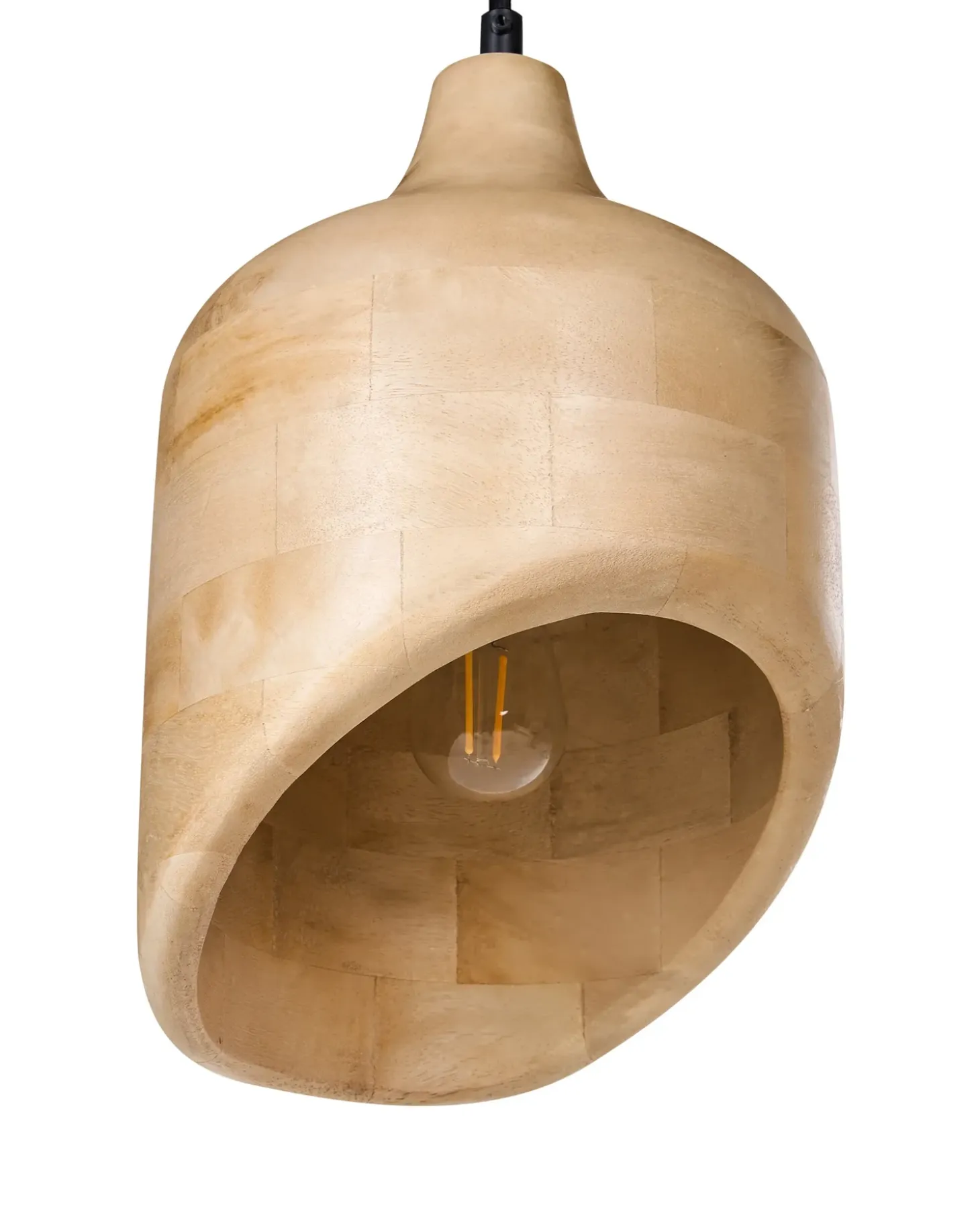 Outlet Lampa wisząca GANDAKI Drewno mango Jasno Wszystkie Lampy|Lampy Wiszące