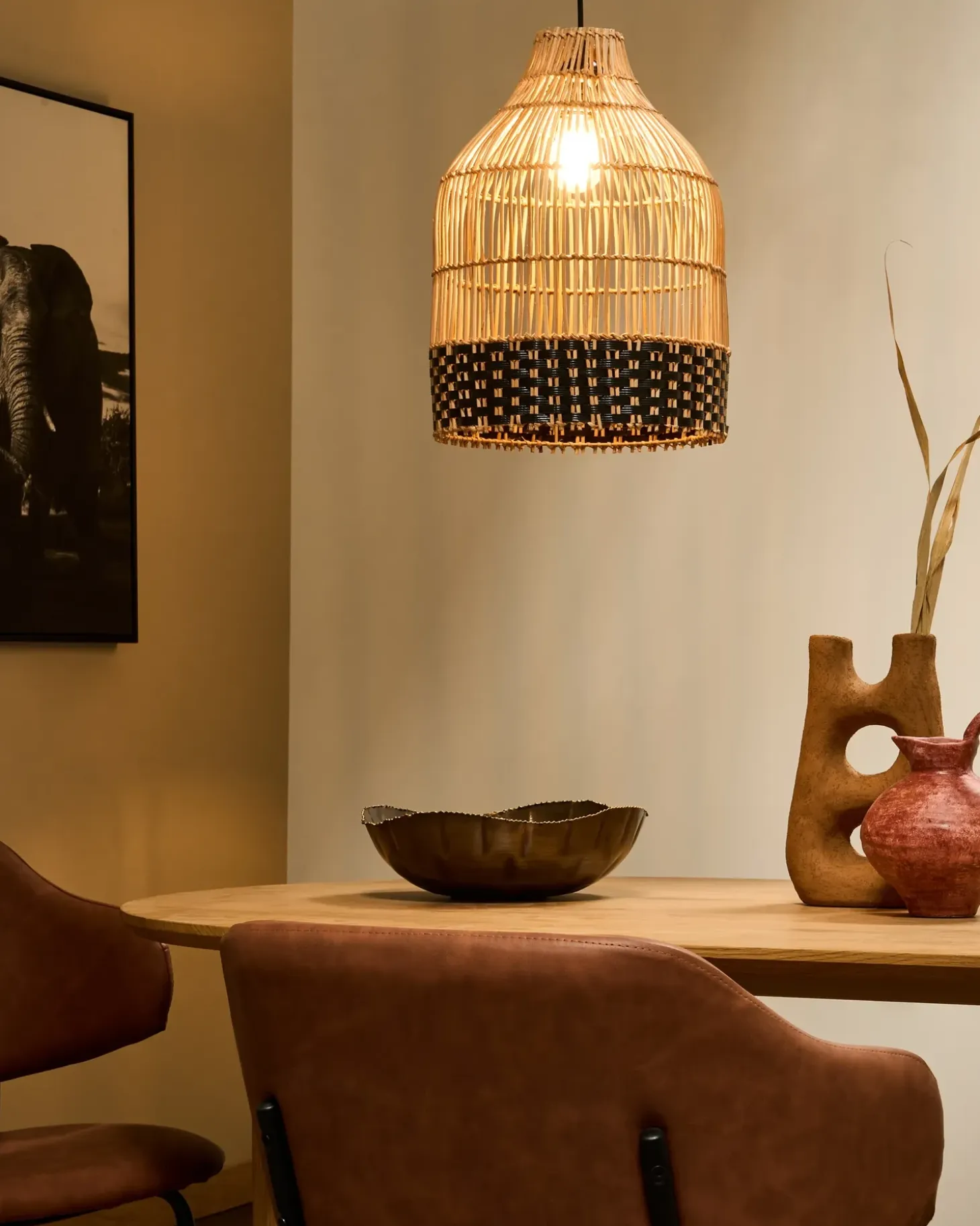 Discount Lampa wisząca GILO Rattan Naturalny Wszystkie Lampy|Lampy Wiszące