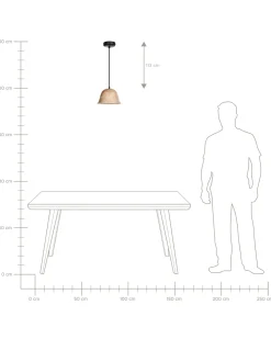 Lampa wisząca GOIKA Drewno mango Jasno Wszystkie Lampy|Lampy Wiszące