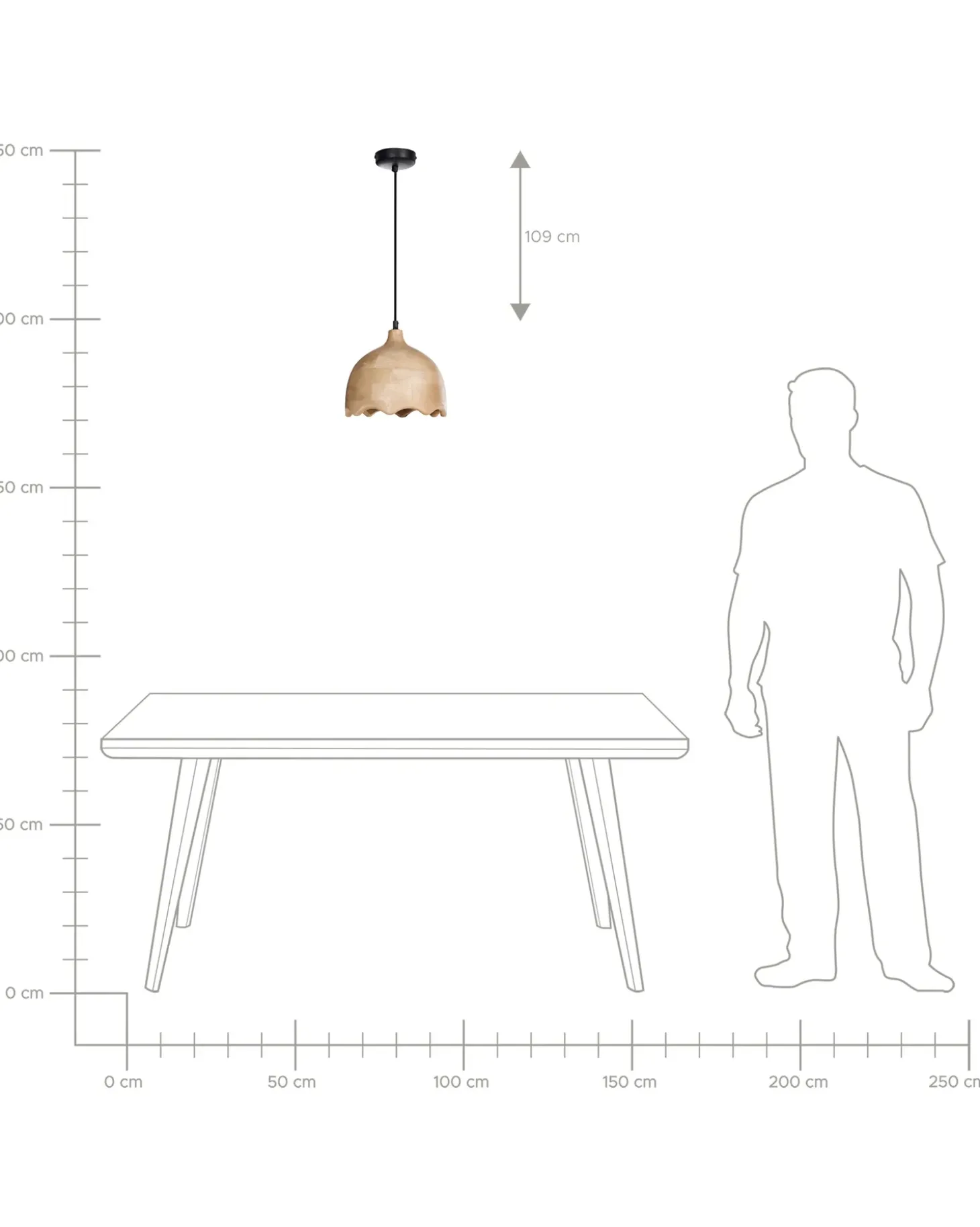 New Lampa wisząca GOMATI Drewno mango Jasno Wszystkie Lampy|Lampy Wiszące