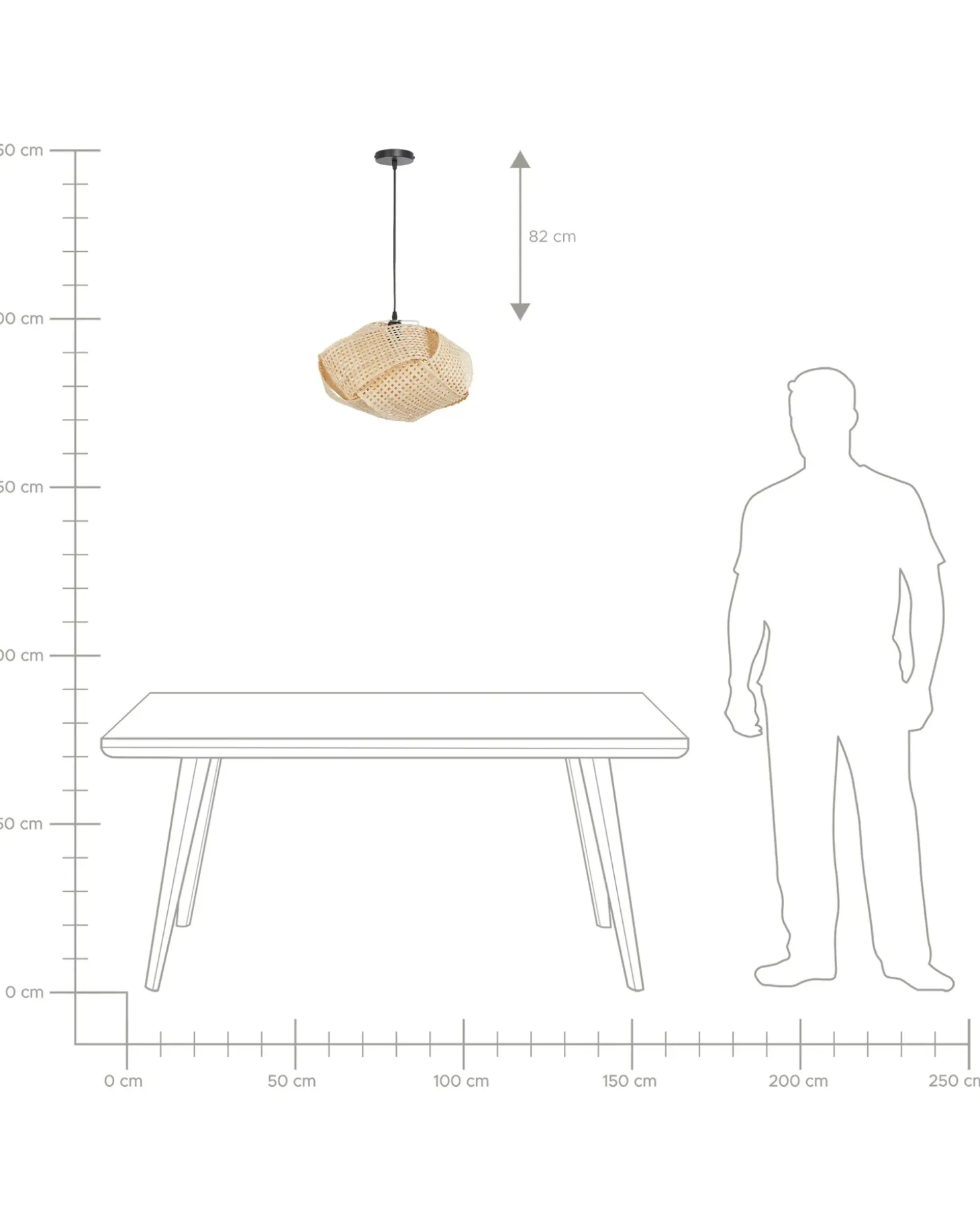 Lampa wisząca HALIL Bambus Beżowy Wszystkie Lampy|Lampy Wiszące