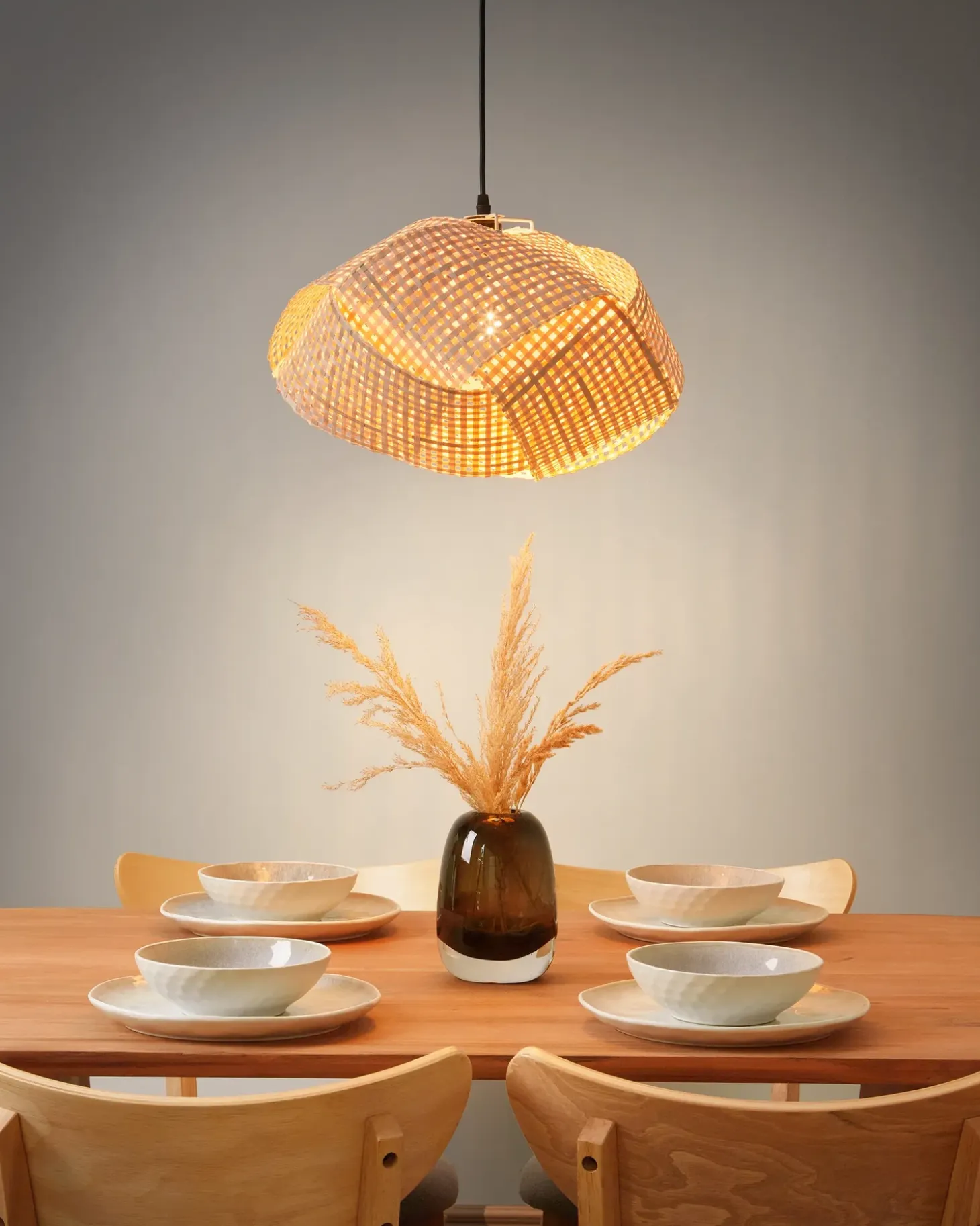 Lampa wisząca HALIL Bambus Beżowy Wszystkie Lampy|Lampy Wiszące