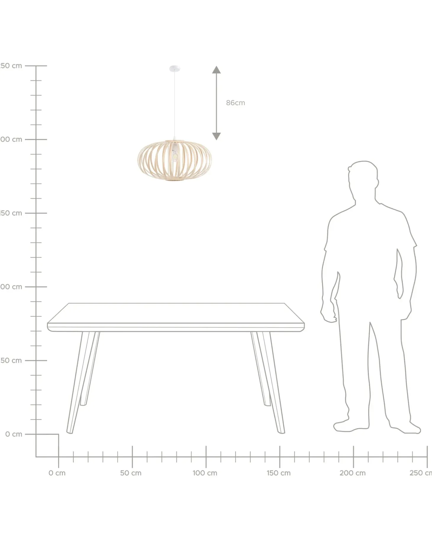 Discount Lampa wisząca HAVEL Bambus Jasnobrązowy Wszystkie Lampy|Lampy Wiszące