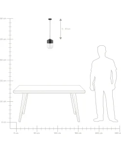 Sale Lampa wisząca JURUA Szkło Czarny Wszystkie Lampy|Lampy Wiszące
