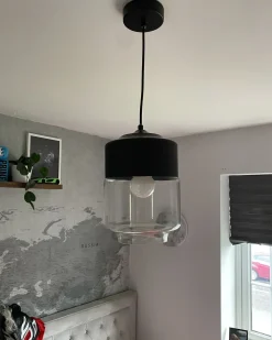 Sale Lampa wisząca JURUA Szkło Czarny Wszystkie Lampy|Lampy Wiszące