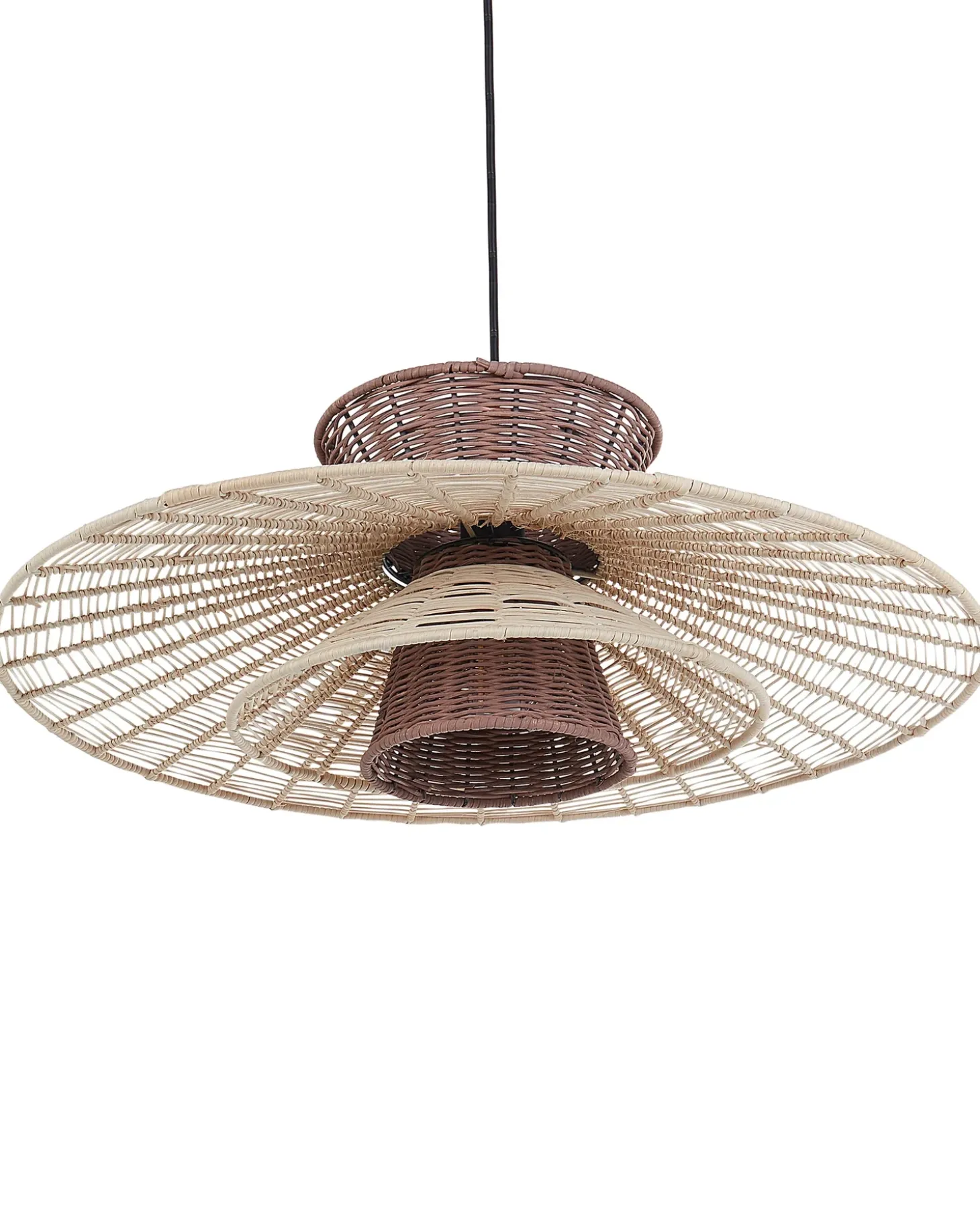Online Lampa wisząca KABOMPO Rattan Brązowy Wszystkie Lampy|Lampy Wiszące