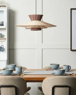 Online Lampa wisząca KABOMPO Rattan Brązowy Wszystkie Lampy|Lampy Wiszące
