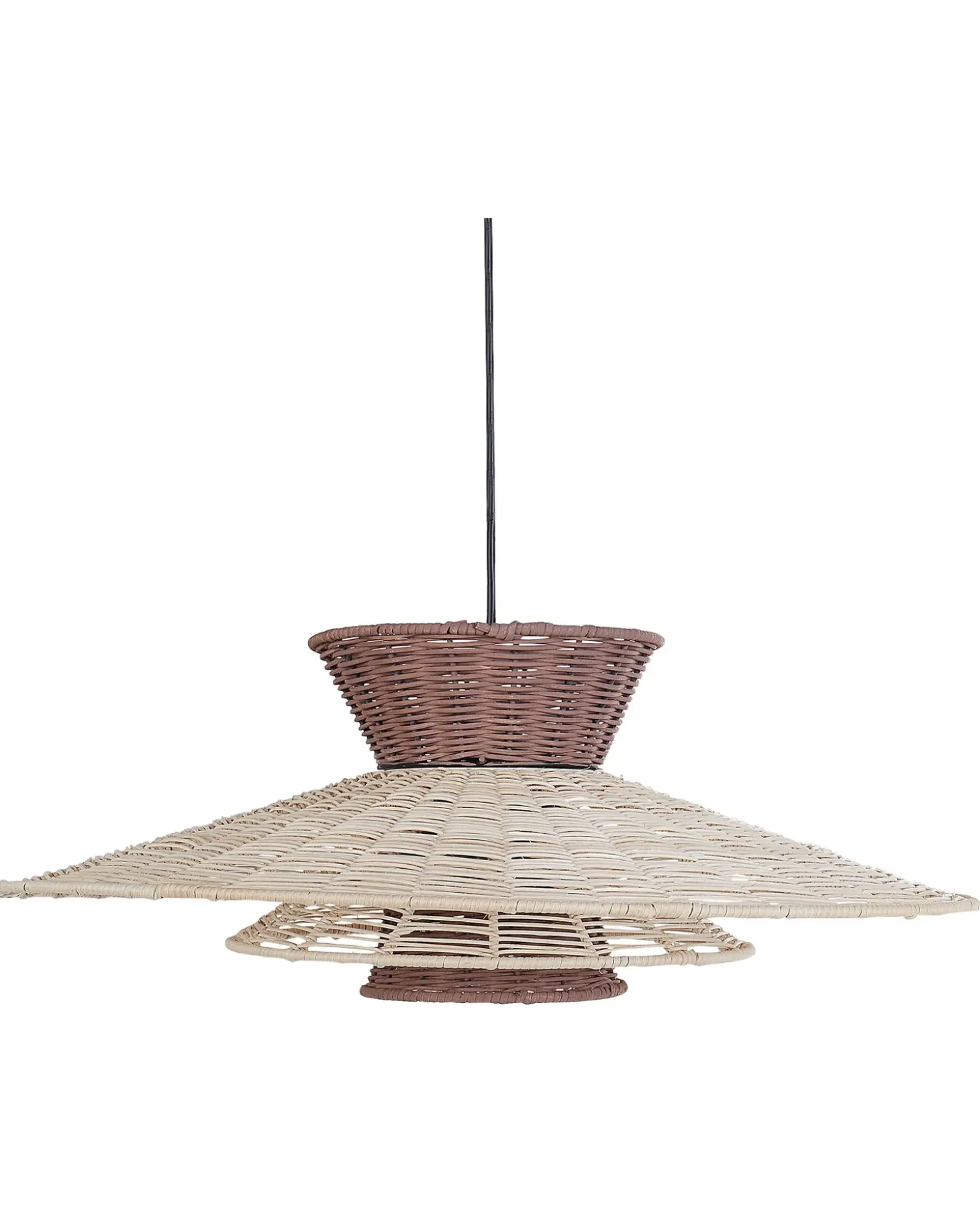 Online Lampa wisząca KABOMPO Rattan Brązowy Wszystkie Lampy|Lampy Wiszące