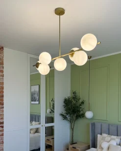 New Lampa wisząca KARLA Metal Złoty Wszystkie Lampy|Lampy Wiszące
