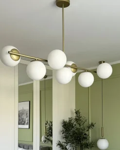 New Lampa wisząca KARLA Metal Złoty Wszystkie Lampy|Lampy Wiszące
