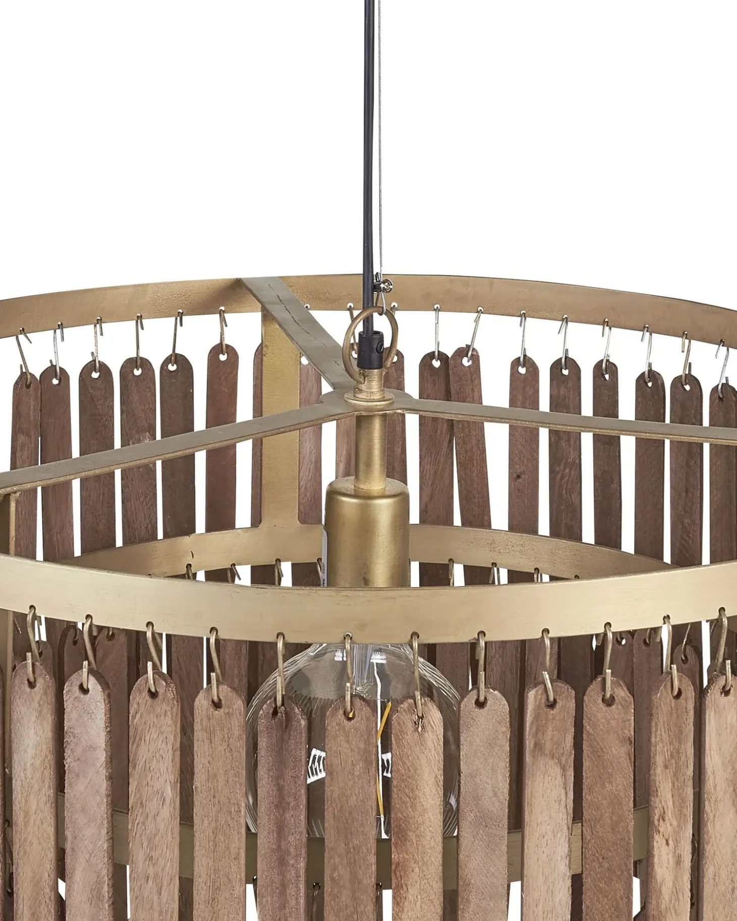 Sale Lampa wisząca KAVERI Drewno mango Brązowy Wszystkie Lampy|Lampy Wiszące