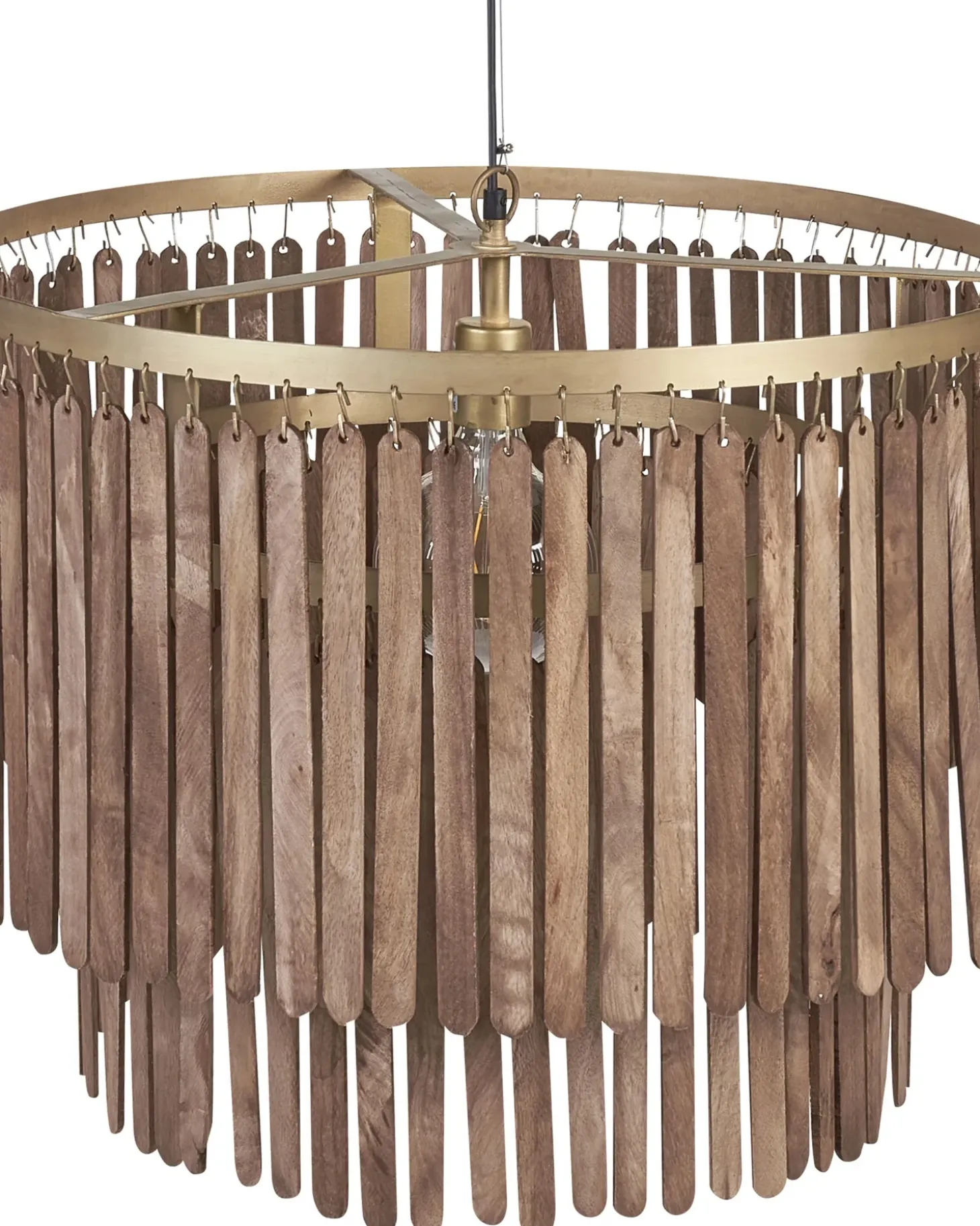 Sale Lampa wisząca KAVERI Drewno mango Brązowy Wszystkie Lampy|Lampy Wiszące