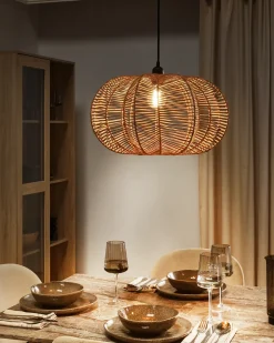Lampa wisząca KIBI Rattan Naturalny Wszystkie Lampy|Lampy Wiszące