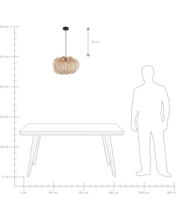 Lampa wisząca KIBI Rattan Naturalny Wszystkie Lampy|Lampy Wiszące