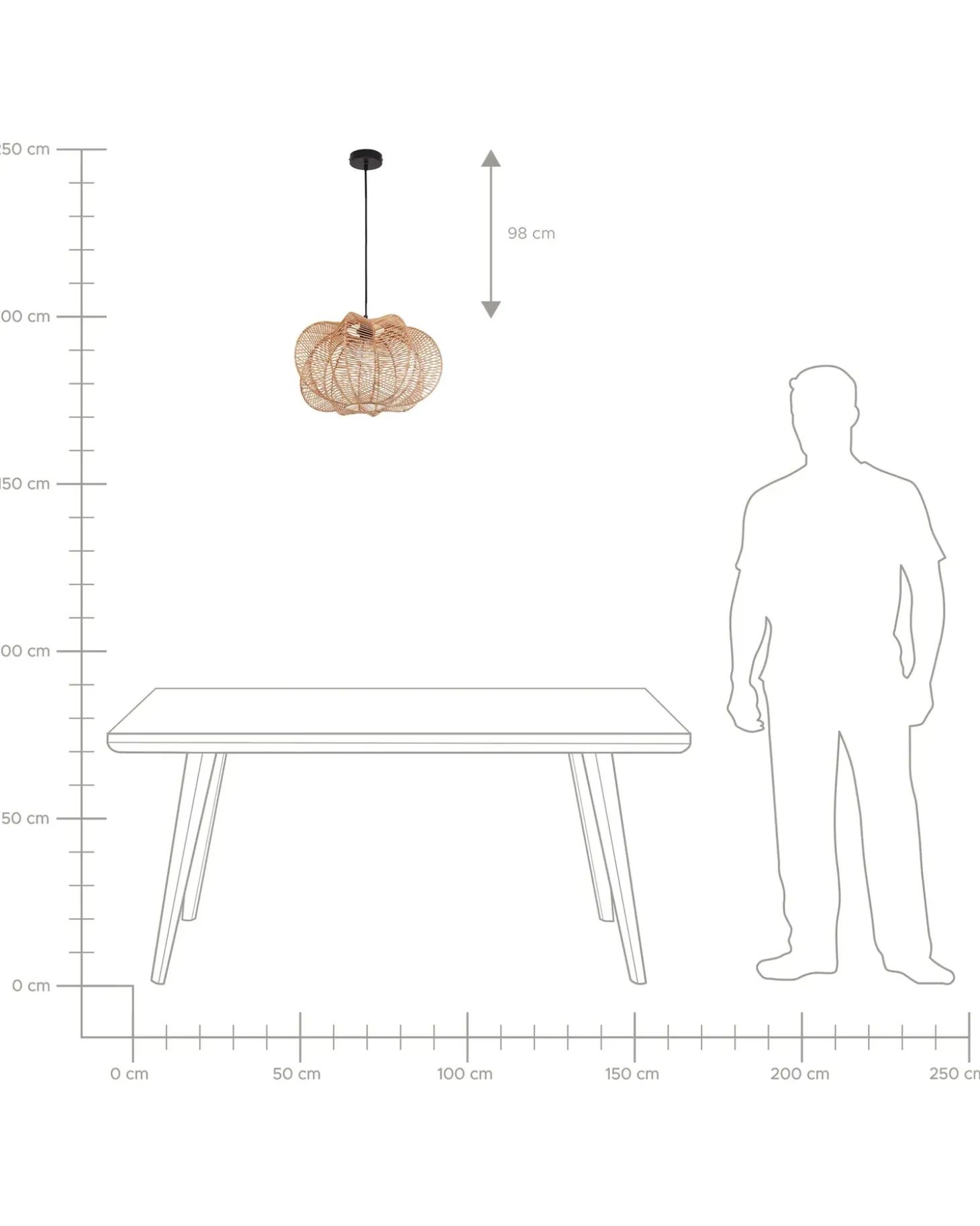 Lampa wisząca KIBI Rattan Naturalny Wszystkie Lampy|Lampy Wiszące
