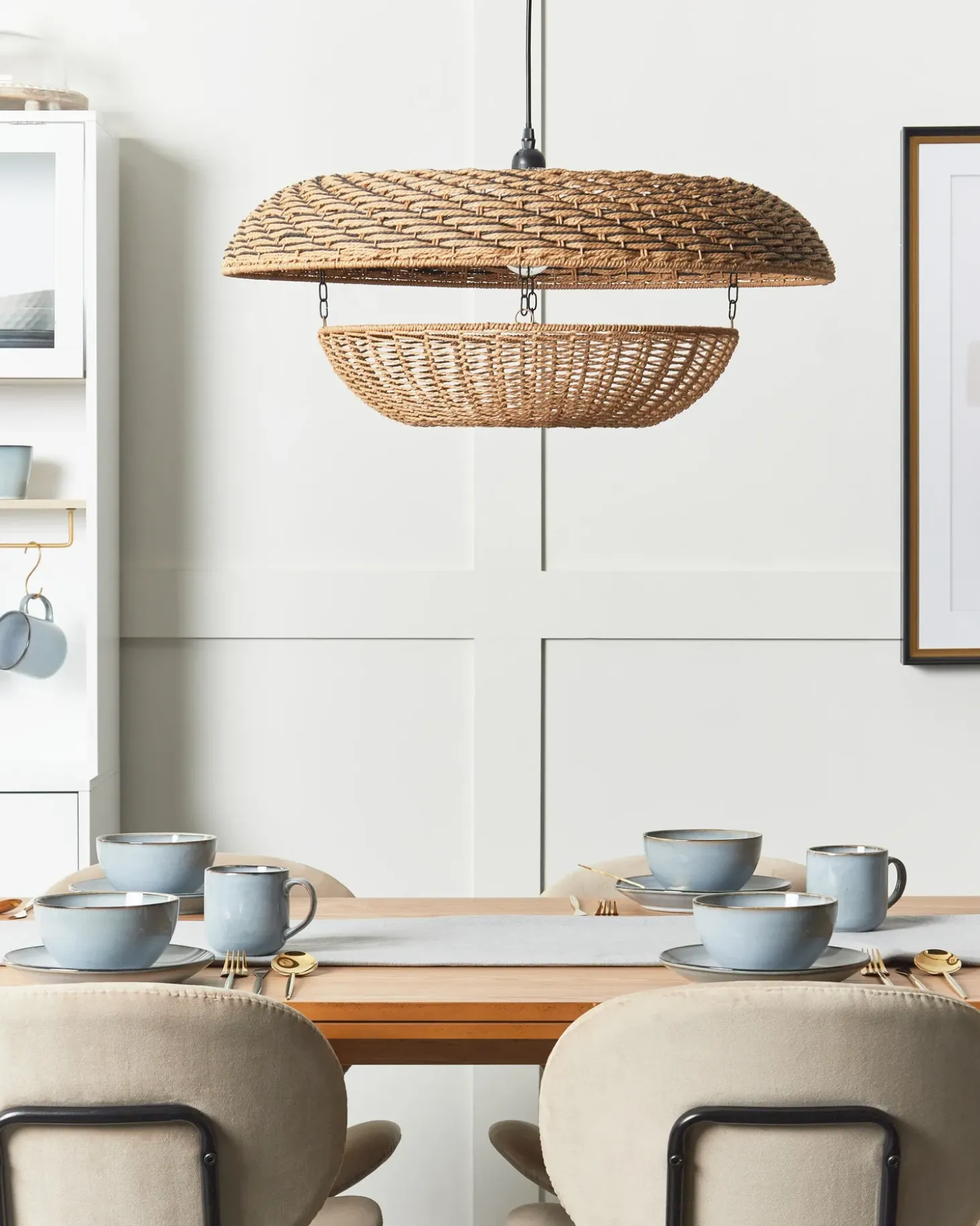 New Lampa wisząca KIDEPO Papierowa plecionka Brązowy Wszystkie Lampy|Lampy Wiszące
