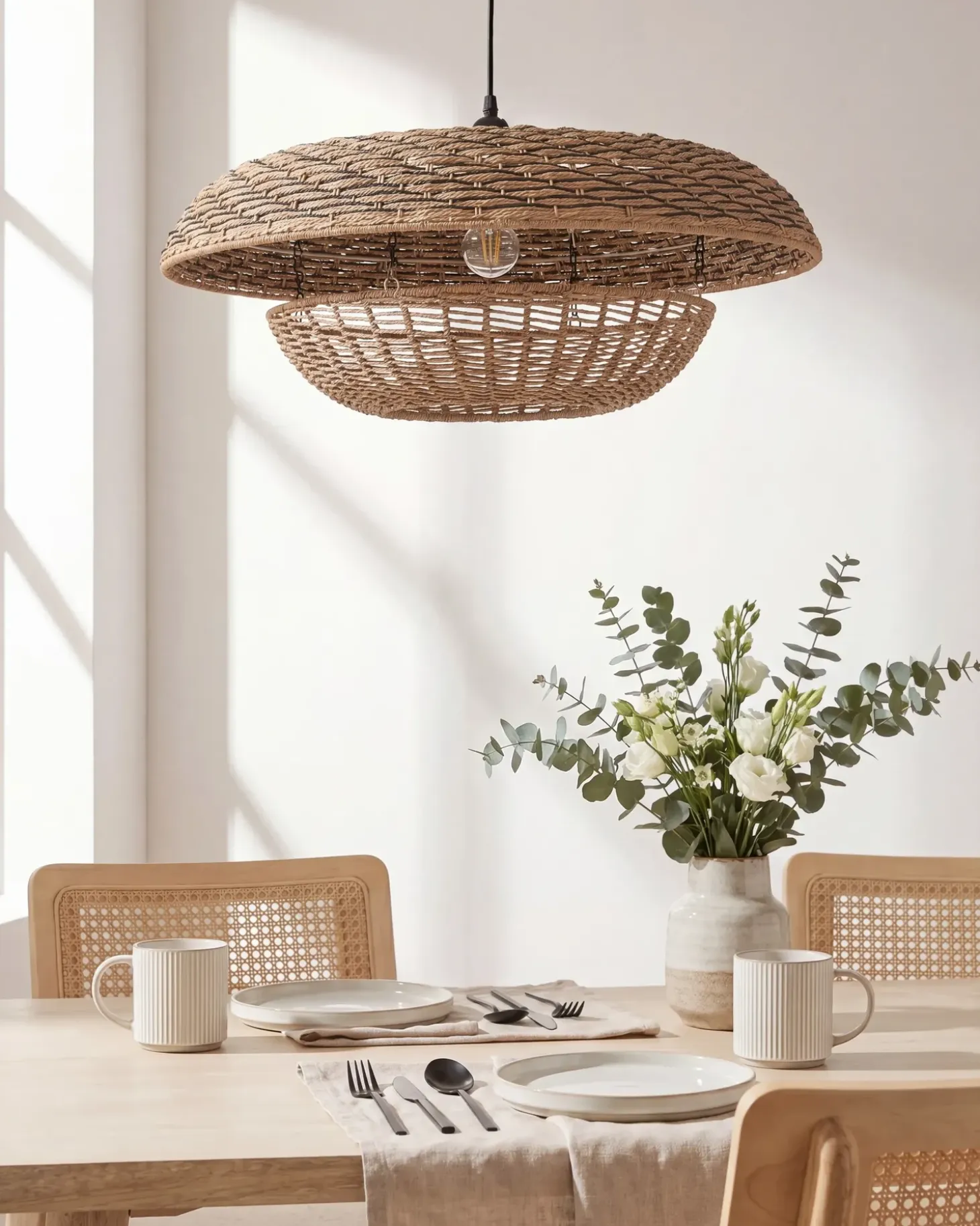 New Lampa wisząca KIDEPO Papierowa plecionka Brązowy Wszystkie Lampy|Lampy Wiszące