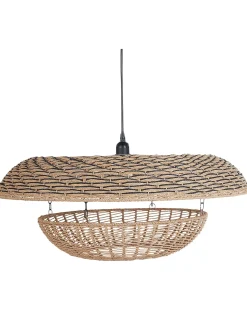 New Lampa wisząca KIDEPO Papierowa plecionka Brązowy Wszystkie Lampy|Lampy Wiszące