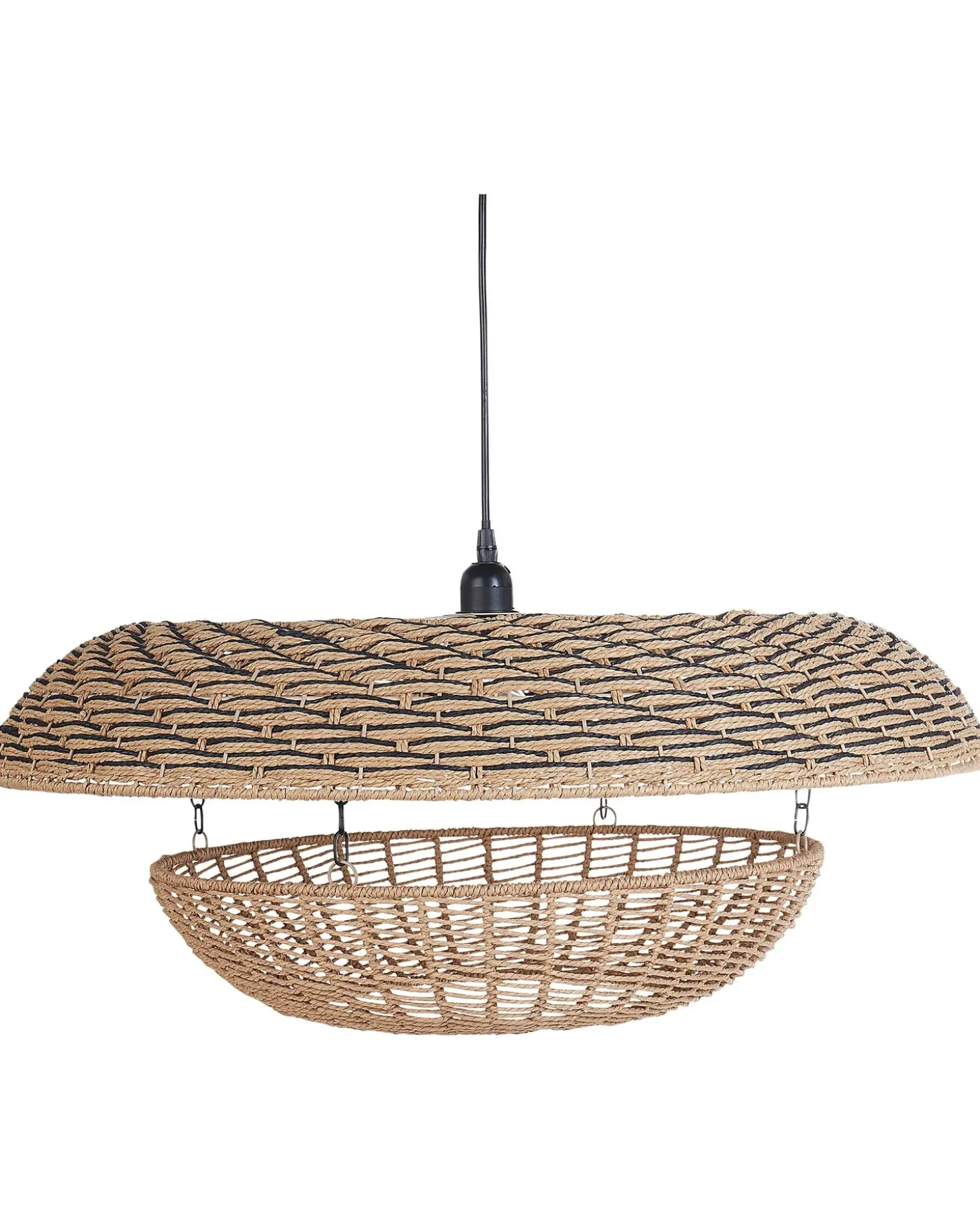 New Lampa wisząca KIDEPO Papierowa plecionka Brązowy Wszystkie Lampy|Lampy Wiszące