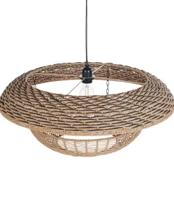 New Lampa wisząca KIDEPO Papierowa plecionka Brązowy Wszystkie Lampy|Lampy Wiszące