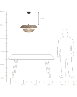 New Lampa wisząca KIDEPO Papierowa plecionka Brązowy Wszystkie Lampy|Lampy Wiszące