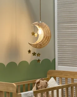 Lampa wisząca Księżyc ORCHON Rattan Naturalny