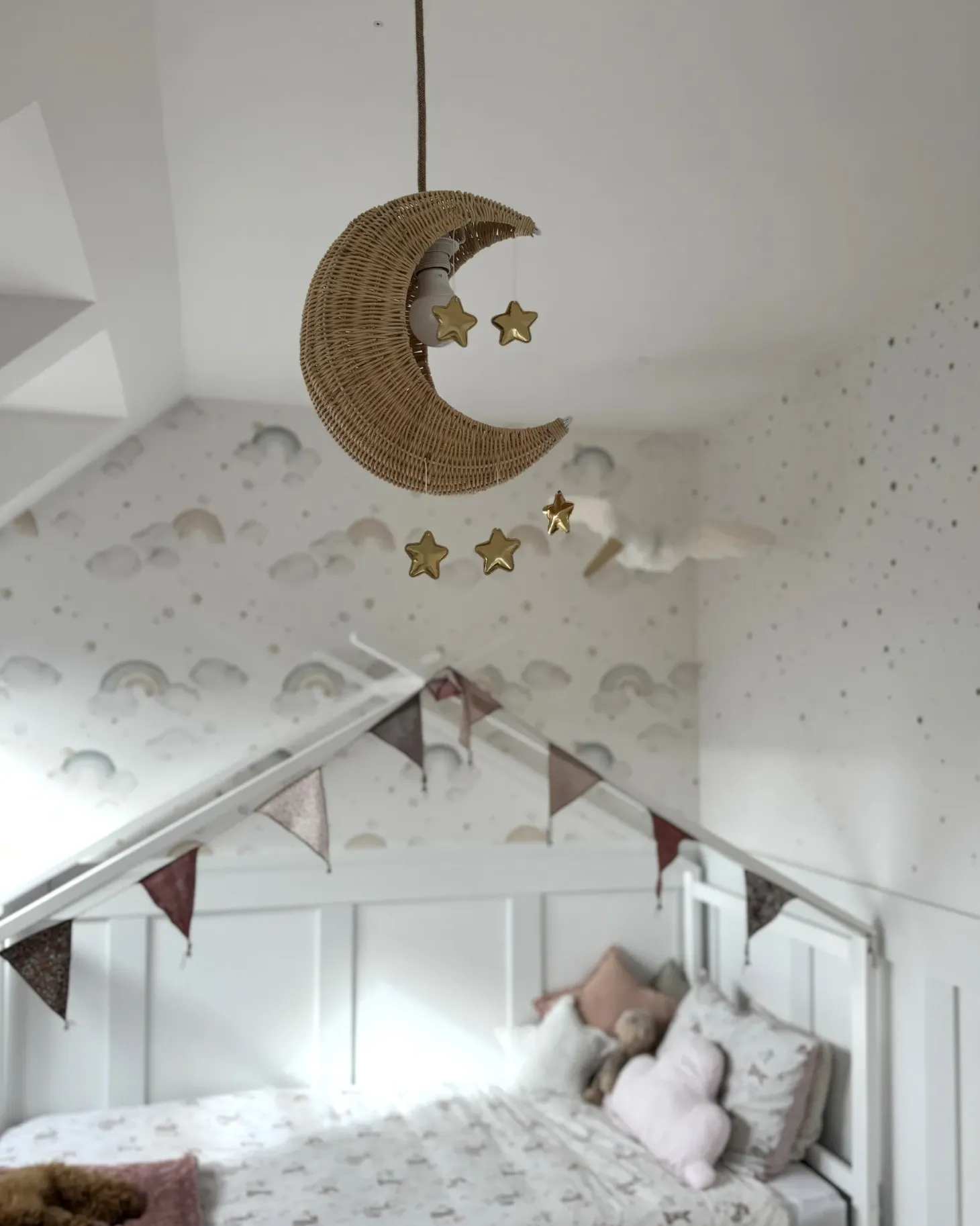 Lampa wisząca Księżyc ORCHON Rattan Naturalny