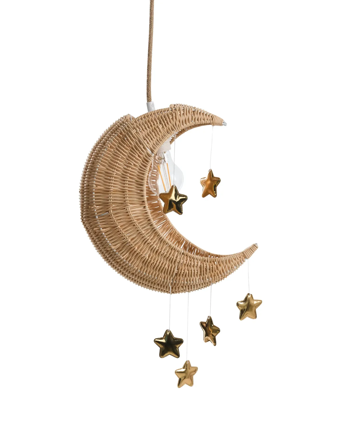 Lampa wisząca Księżyc ORCHON Rattan Naturalny