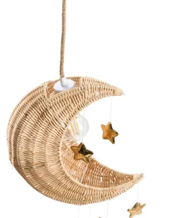 Lampa wisząca Księżyc ORCHON Rattan Naturalny