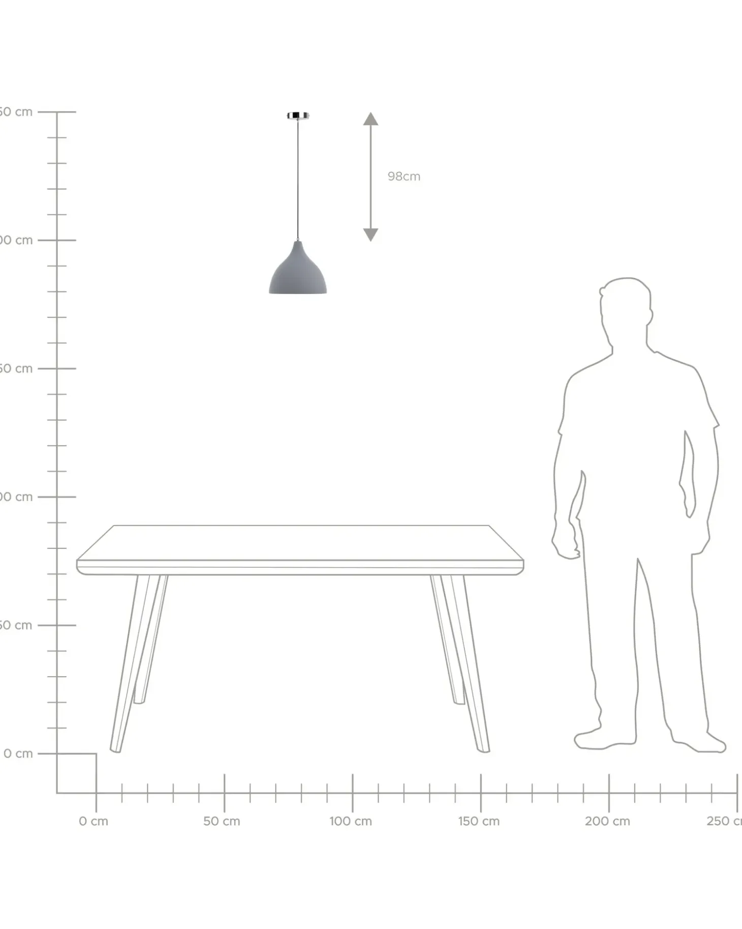 Sale Lampa wisząca LAMBRO Beton Jasno Wszystkie Lampy|Lampy Wiszące
