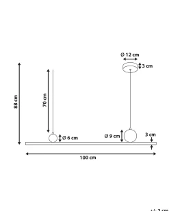 Lampa wisząca LED ALWAND Metal Złoty