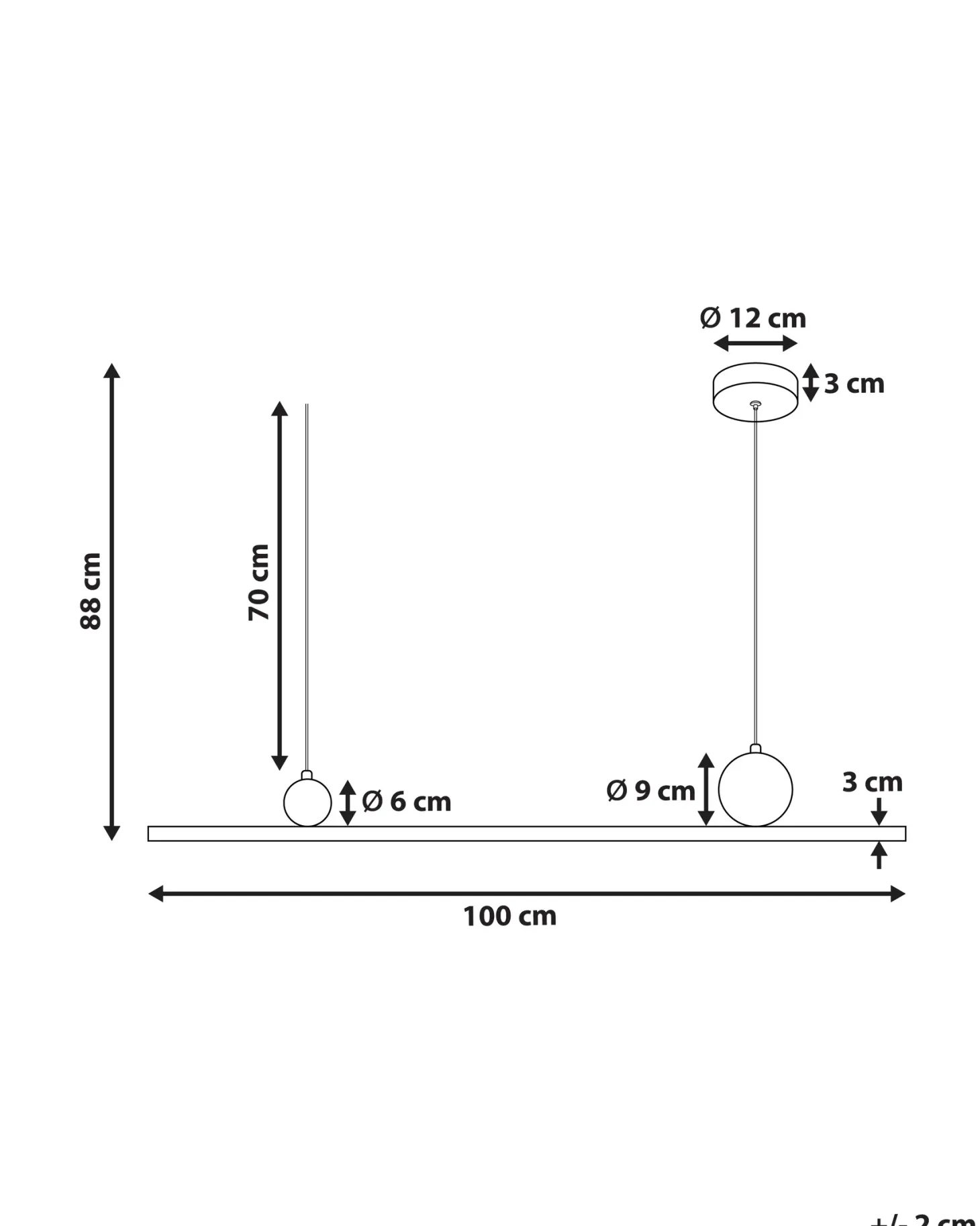 Lampa wisząca LED ALWAND Metal Złoty