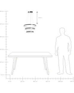Lampa wisząca LED ATREK Metal Czarny